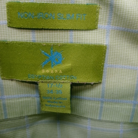 Egara men's long sleeve button front green Egyptia - Picture 3 of 5